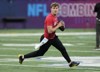 NFL combine: Michigan QB J.J. McCarthy takes field in Indy after national title run