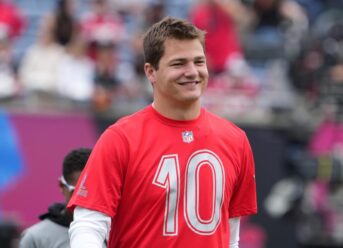WATCH: Drake Maye throws dime in first Pro Bowl touchdown